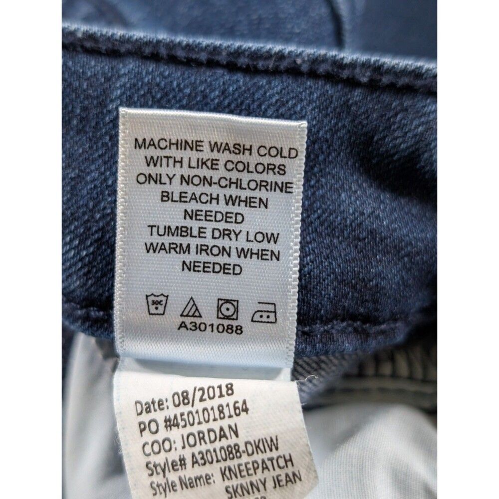 Martha Stewart Jeans Womens 10P Petite Skinny Ankle Blue Stretch Knee Patch - Picture 11 of 15
